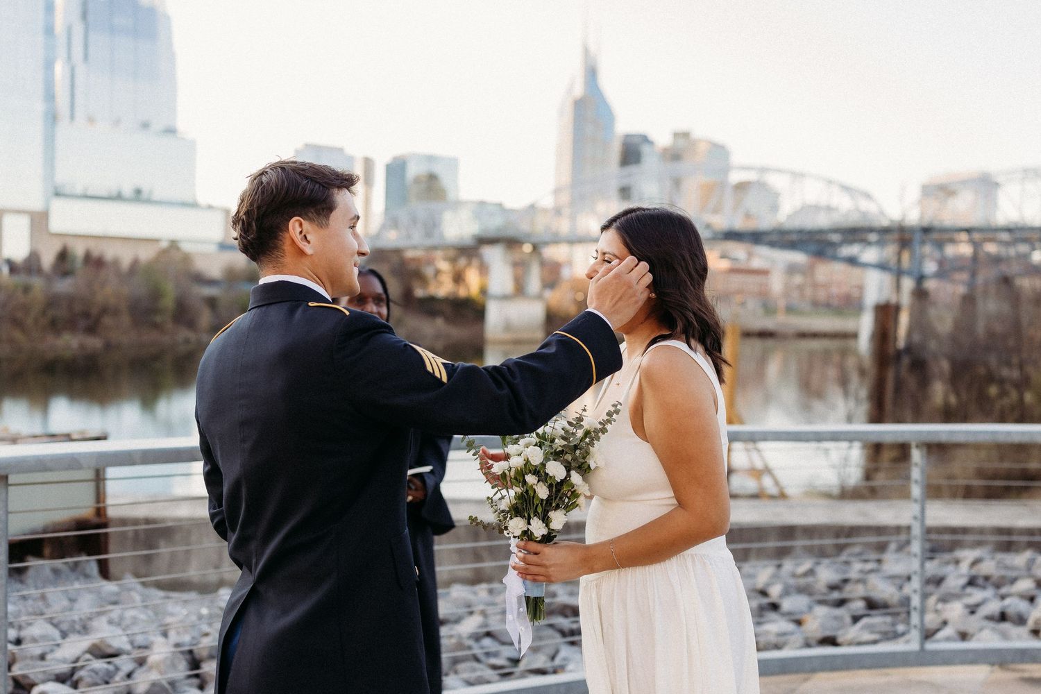 elope Nashville Photographer broadway celebration downtown elopement couple