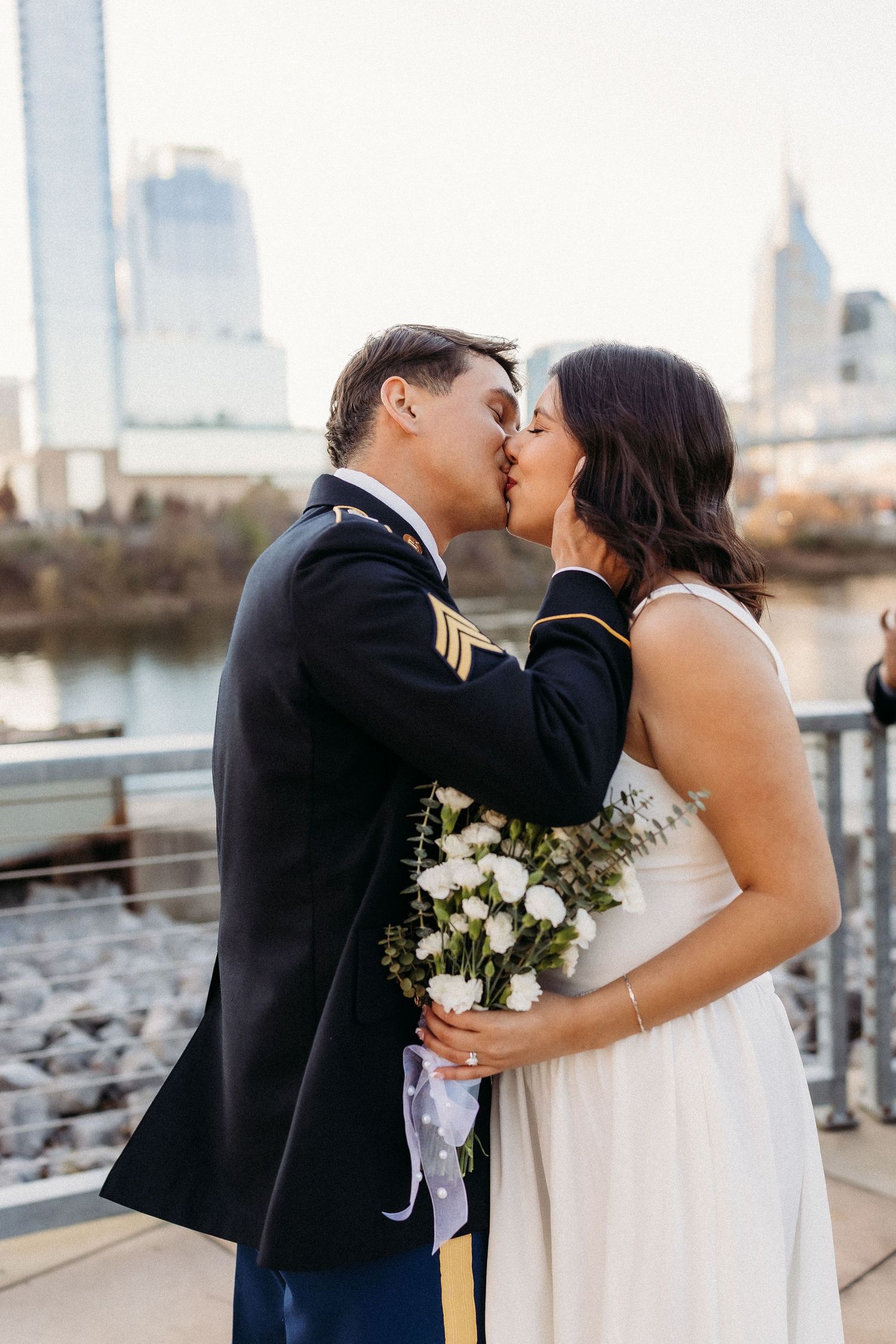 elope Nashville Photographer broadway celebration downtown elopement couple