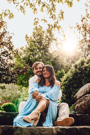 Engagement at Cross Estate Gardens in Bernardsville, NJ