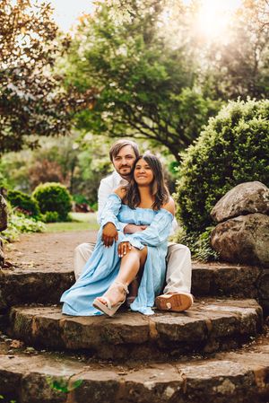 Engagement at Cross Estate Gardens in Bernardsville, NJ