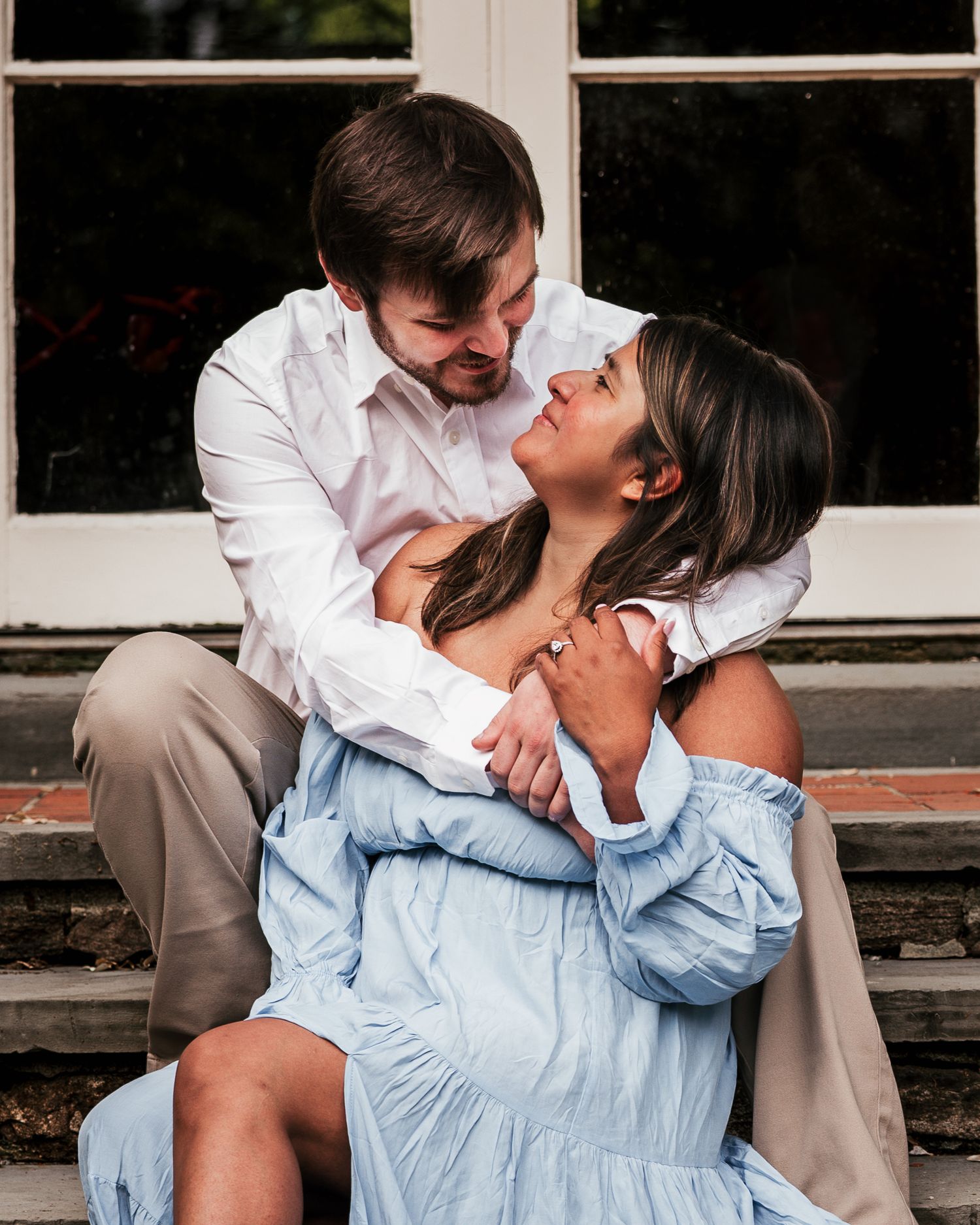 Engagement at Cross Estate Gardens in Bernardsville, NJ