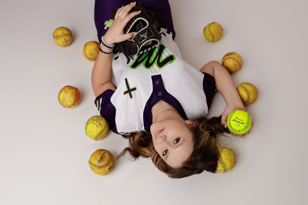 softball team athlete studio portrait Covington GA sports photography