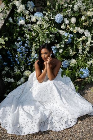 dress @monreal_bridal. Flowers @emmacoxfloristry