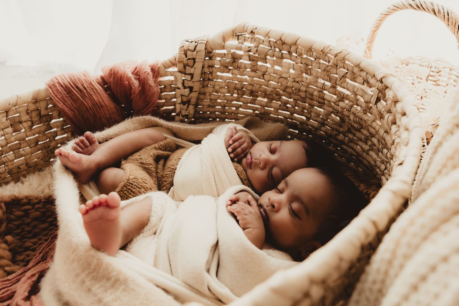 Newborn twin session in studio Tinonee