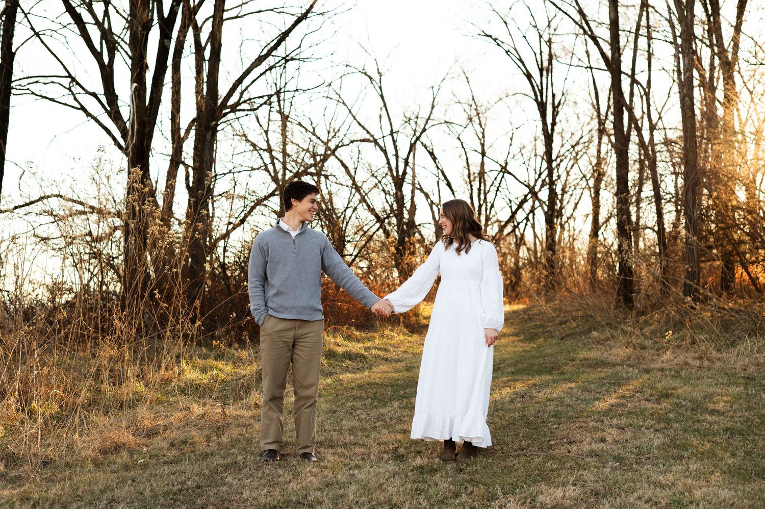 Outside couple portrait