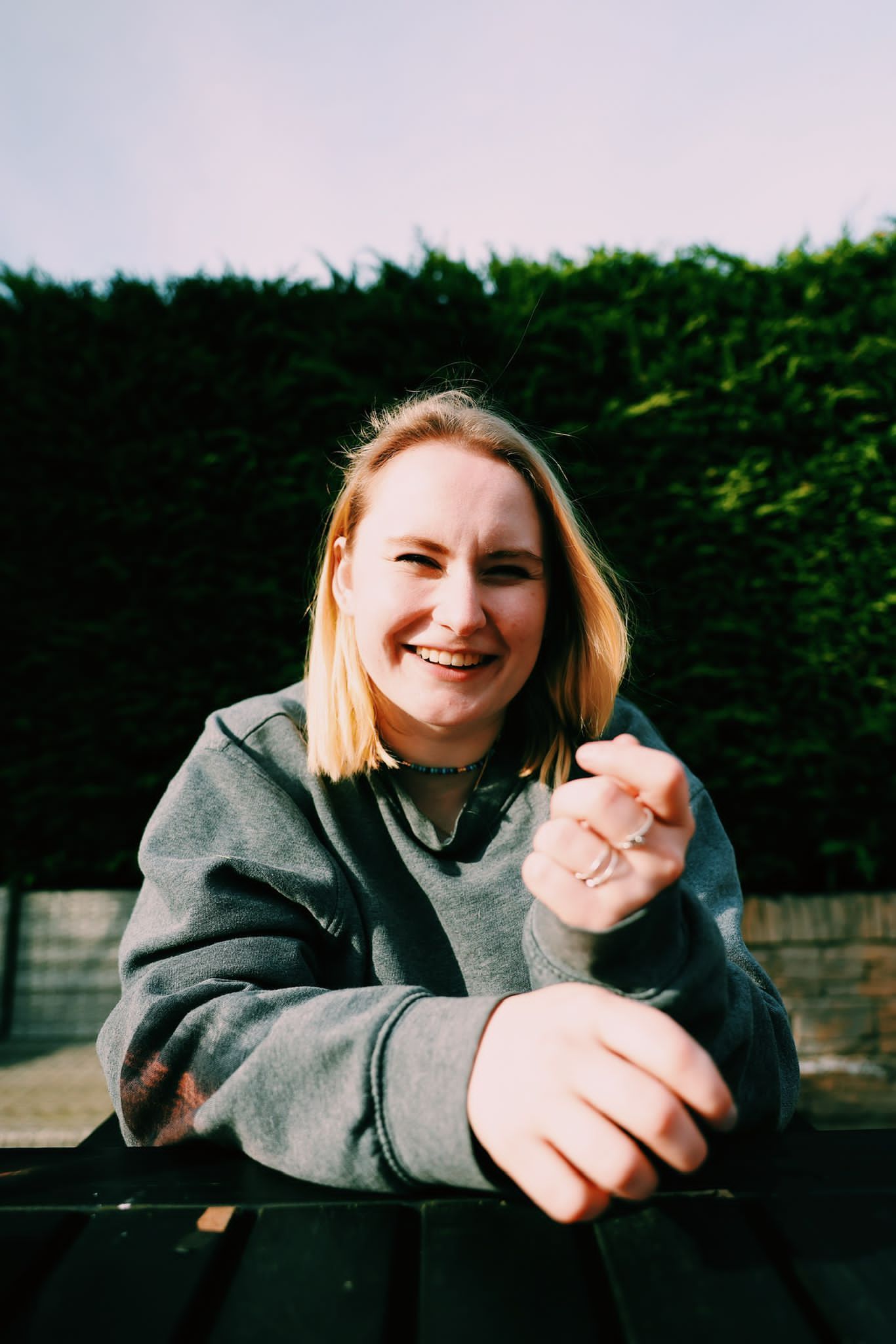 Series of casual portrait shots showing genuine expressions and laughter.