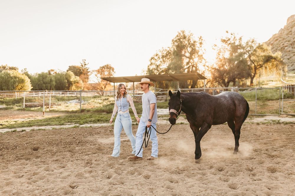 couples photoshoot at a ranch in the inland empire with heidi grace photography