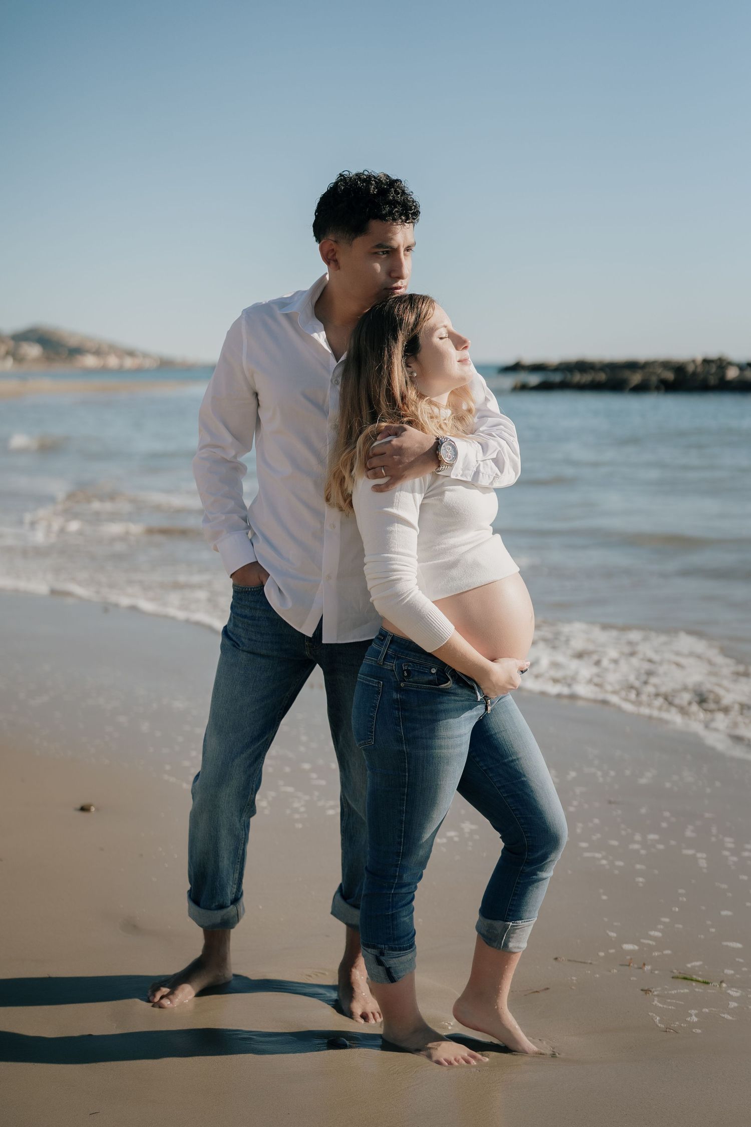 servizio fotografico gravidanza al mare a sanremo