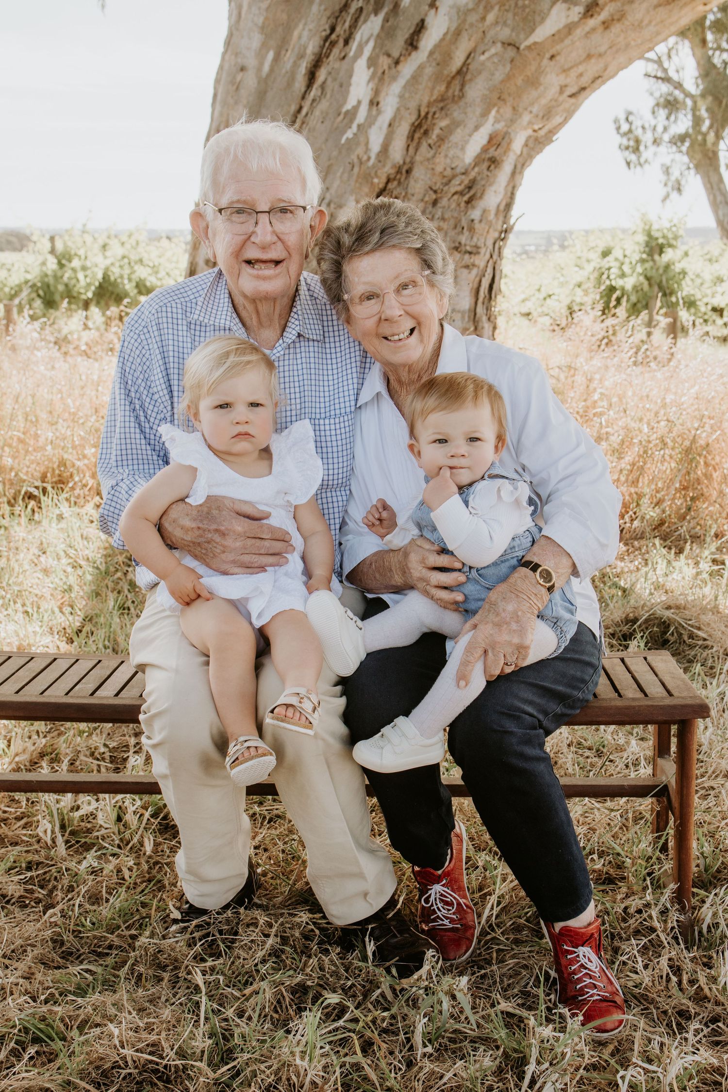 Grandparents with grandchildren, capturing the love and connection across generations.