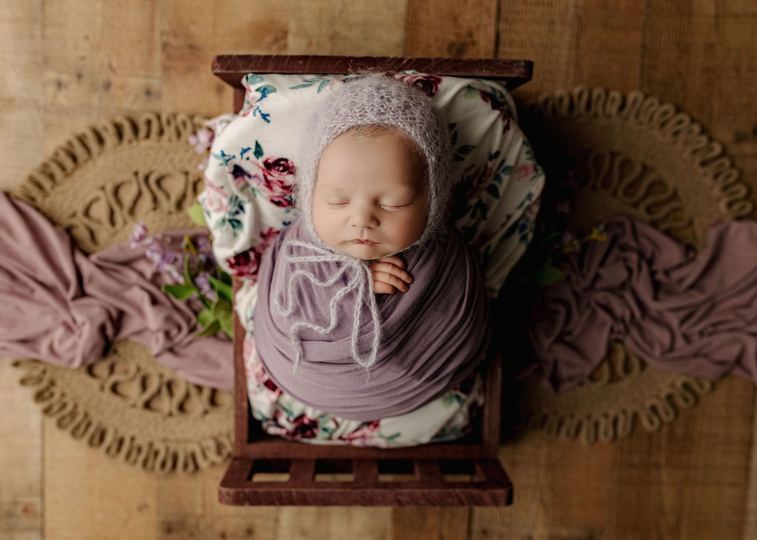 Bailey's Photography | Ironton Ohio | Baby Girl Photographer | Cozy Newborn Wrap Session