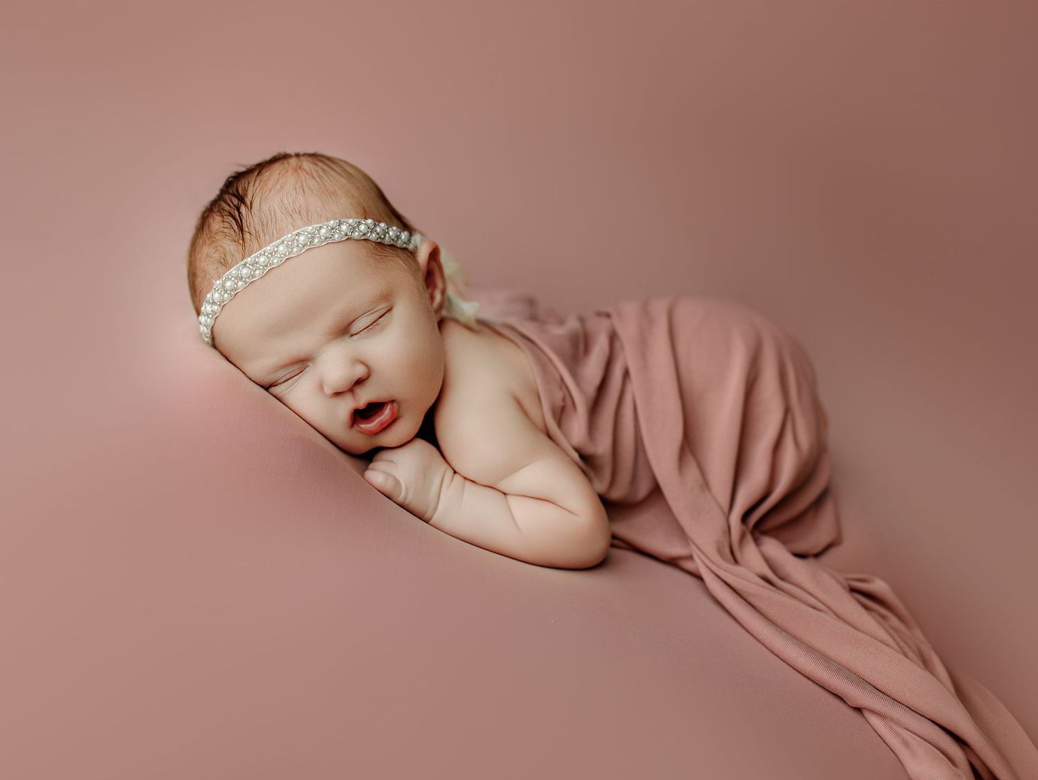 Bailey's Photography | Waverly Ohio | Newborn Photos | Sleeping Baby in Pastel Setup