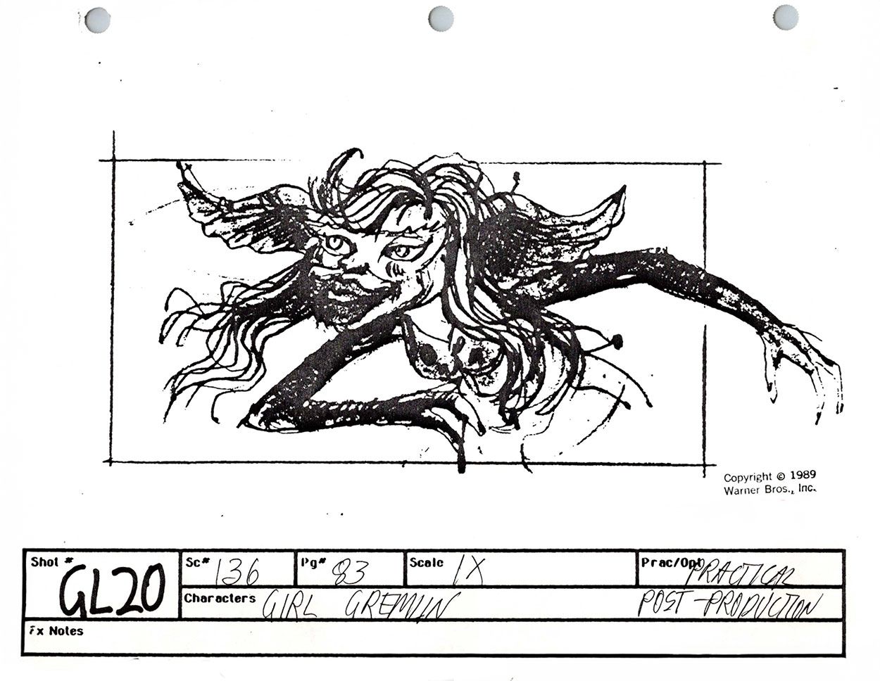 Greta Gremlin storyboards