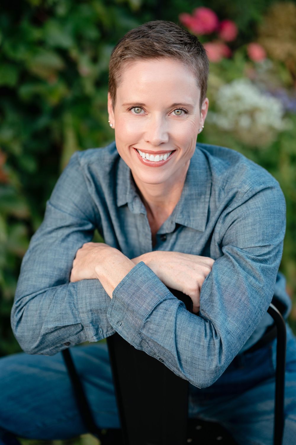 Outdoor branding portrait of a business woman in Brookings, South Dakota.