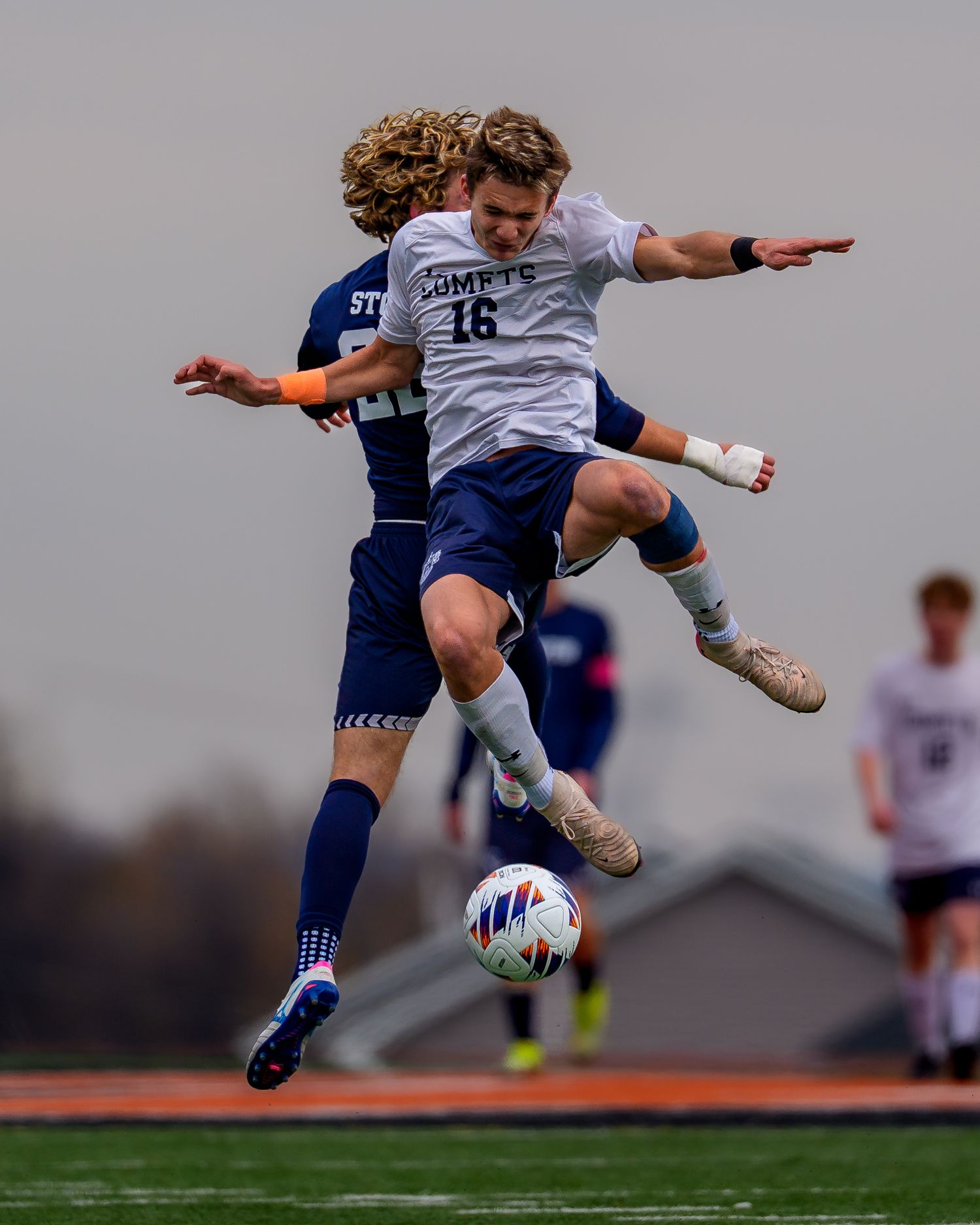PIAA boys soccer championship aerial challenge game day action, by Deanna Fox, SportsFox Photography, Hershey PA