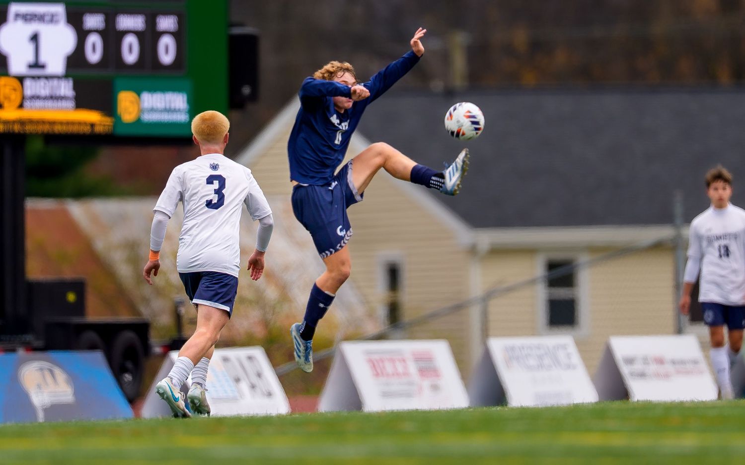 PIAA boys soccer championship game day action at goal, Central PA, by Deanna Fox, SportsFox Photography, Hershey PA