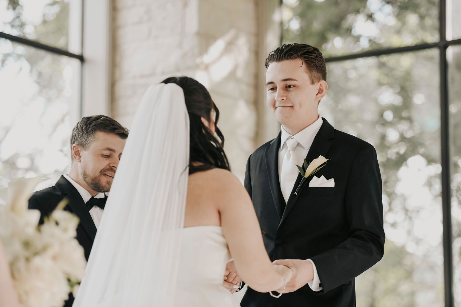 Christ-centered wedding ceremony inside Brighton Abbey