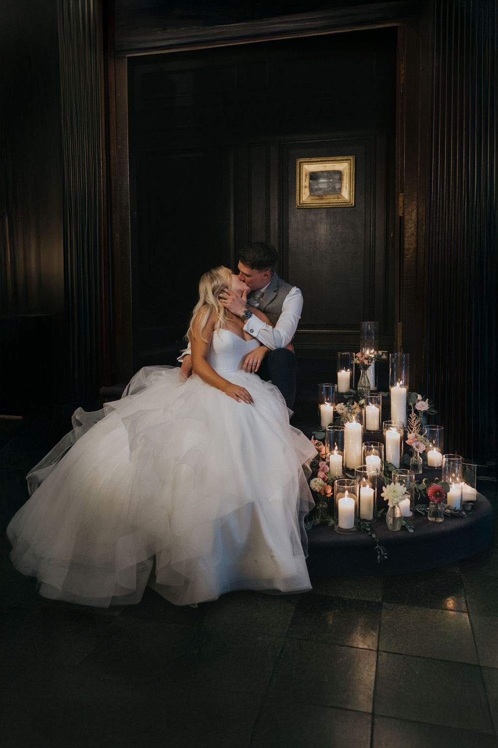 Eaves Hall Wedding Photography bride groom