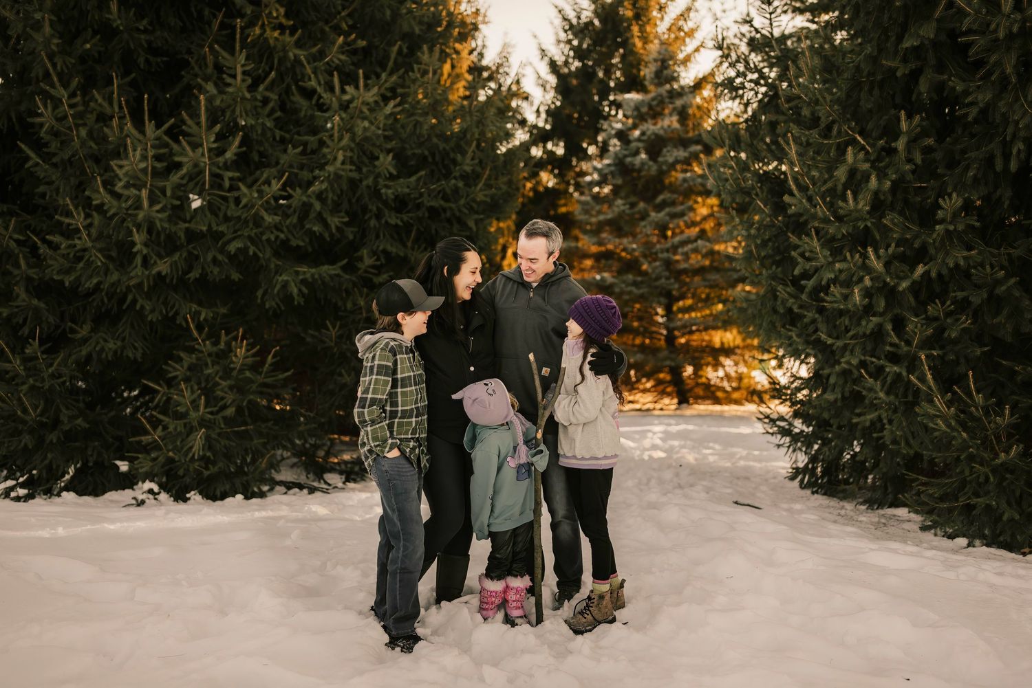 snowy photo session in cincinnati