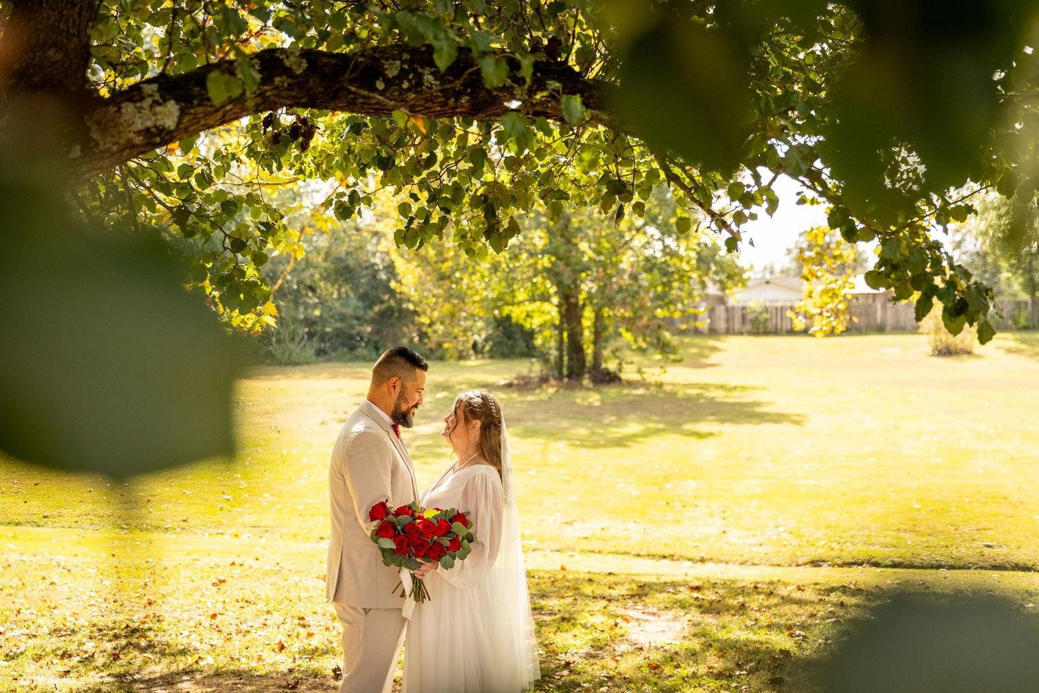 Bride and groom portrait from their wedding photographer