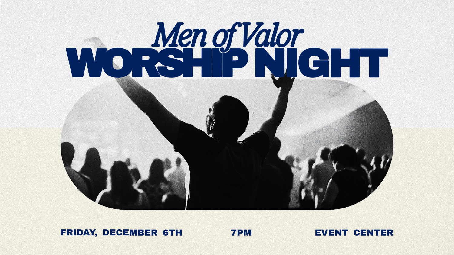 Strong and bold graphic for internal promotional marketing of a mens event