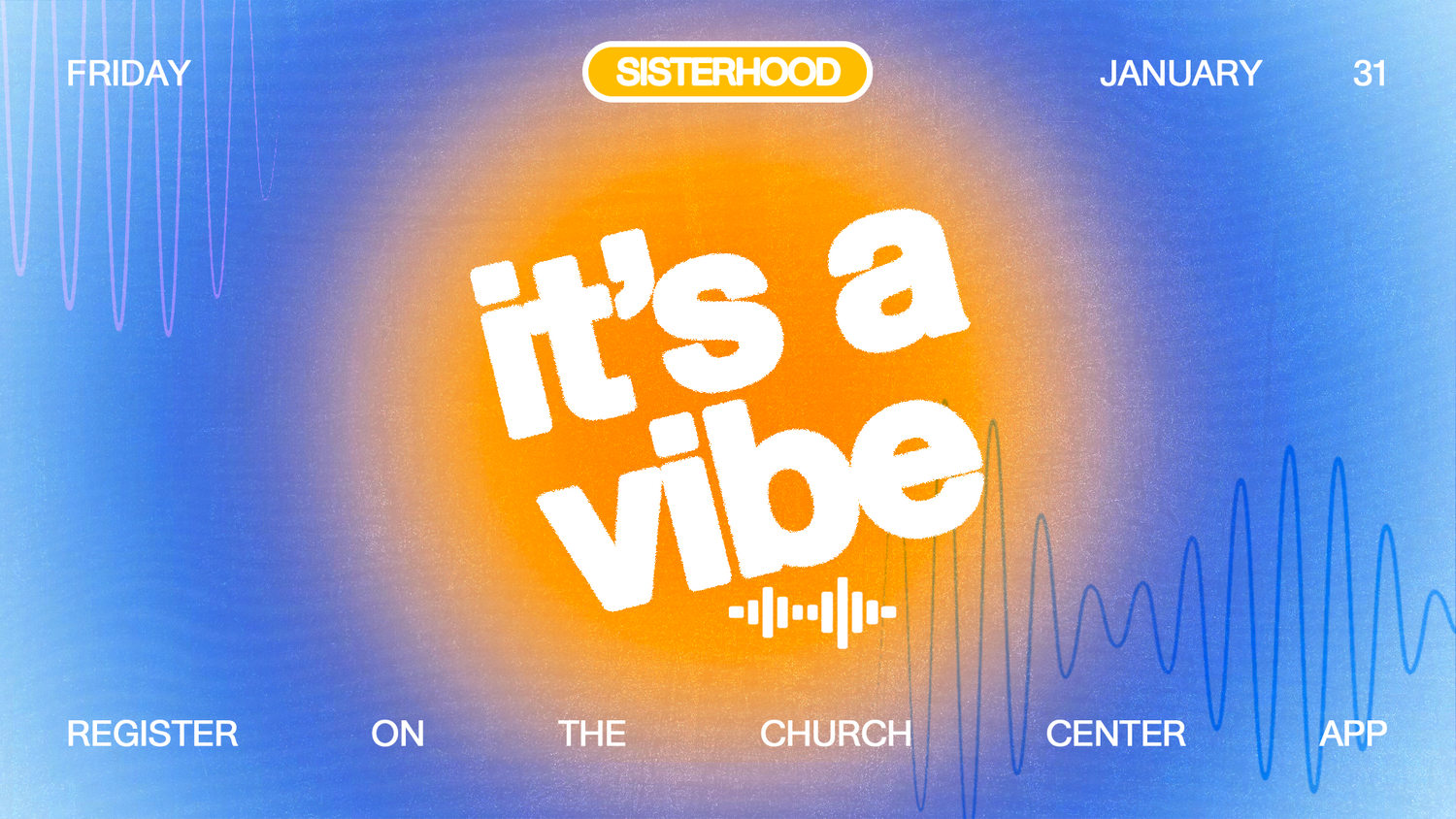 Bold and vibrant graphic for internal promotional marketing for a women's event