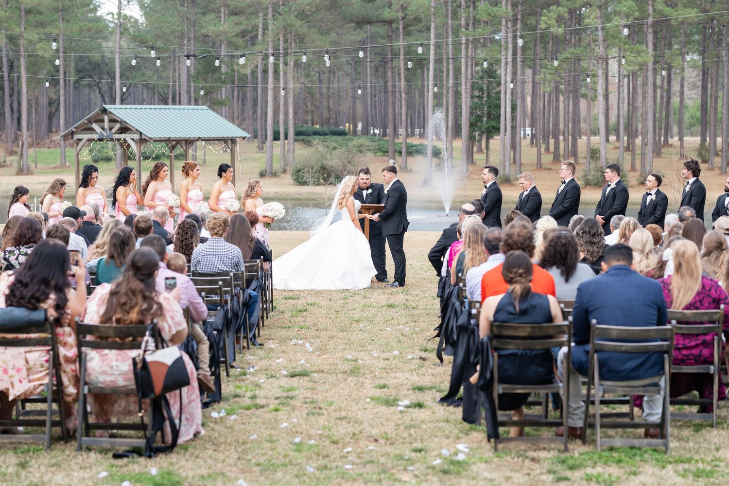 bride and groom ceremony site