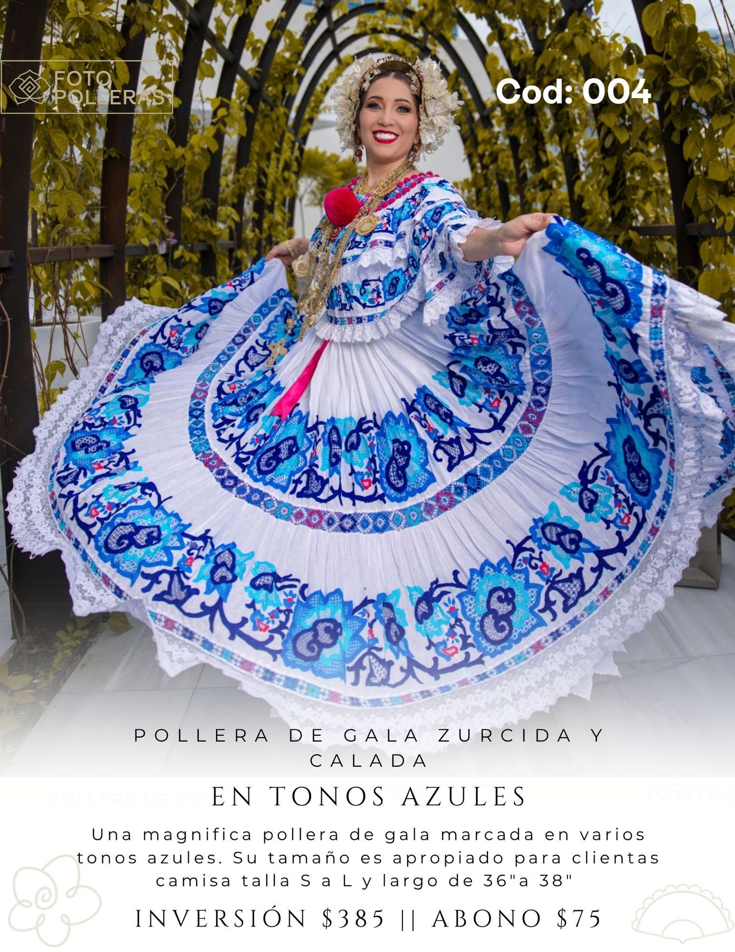 mujer bailando durante una sesion de fots tradicional con pollera en la ciudad de panama