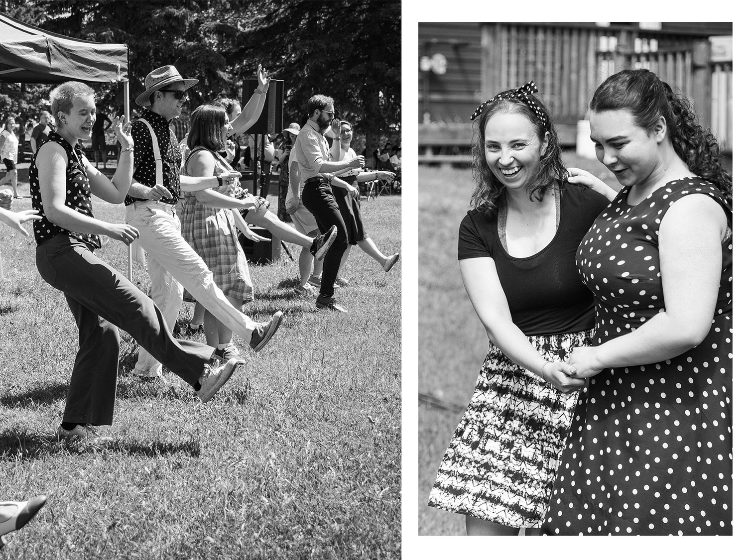 Edmonton Swing Dance performance reportage, retro style