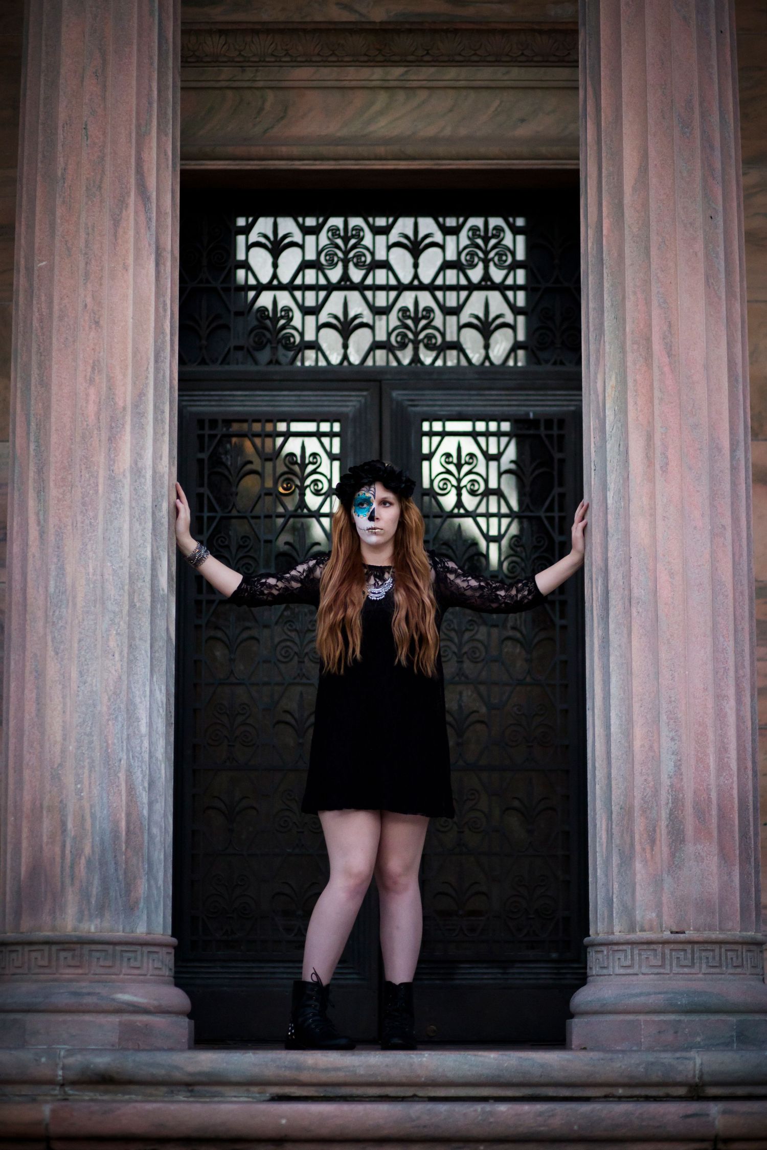 senior pictures sugar skull makeup memory grove park salt lake city utah