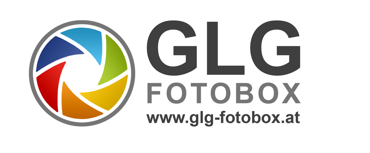 Three company logos showing GLG and Fotobox branding with a website URL displayed against a white background.