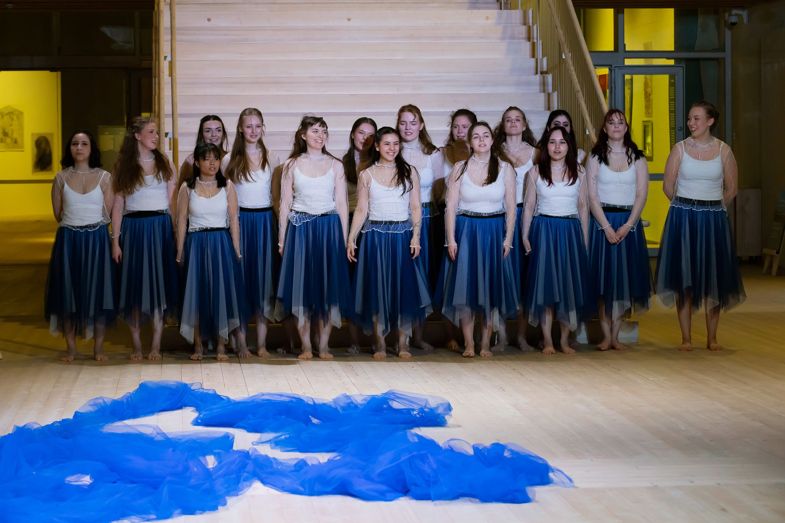 Dansföreställningen Sammankonst på Värmlands Museum. En kreativ stafett med studenter inom dans o musikproduktion på  Karlstads Universitet