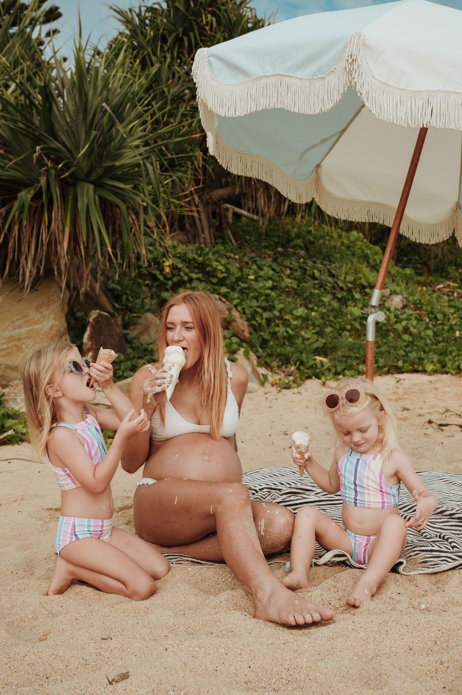 Ocean Maternity Shoot Underwater Surf Photography in Brisbane pool and heated. Beach Photographer family session. Mermaid maternity photos