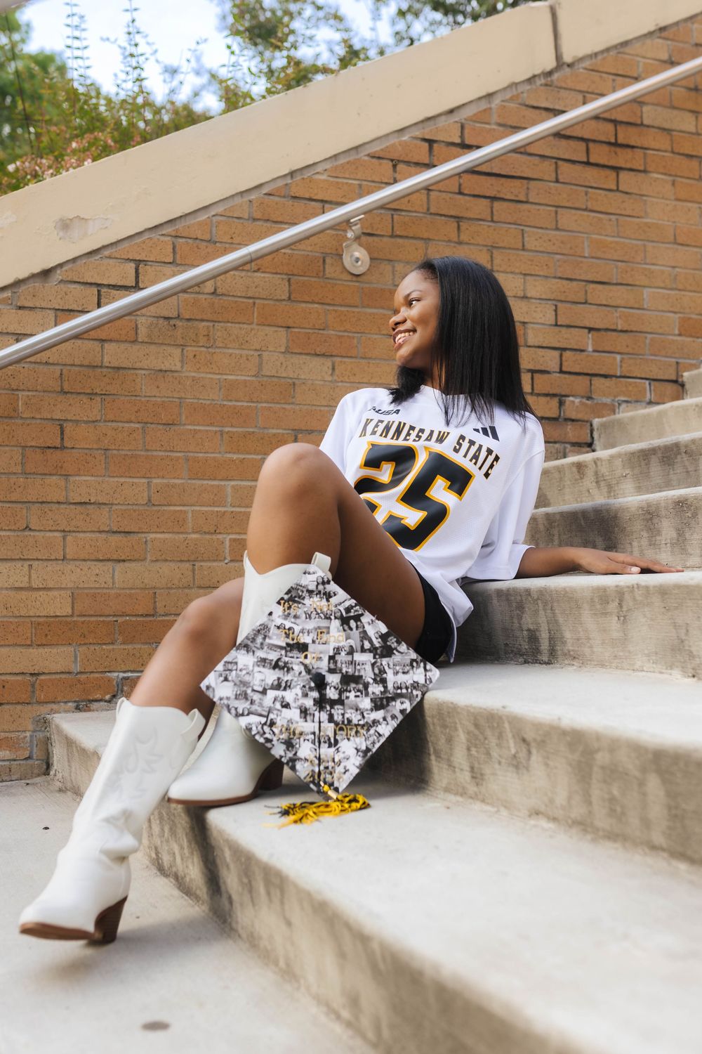 Graduate on steps