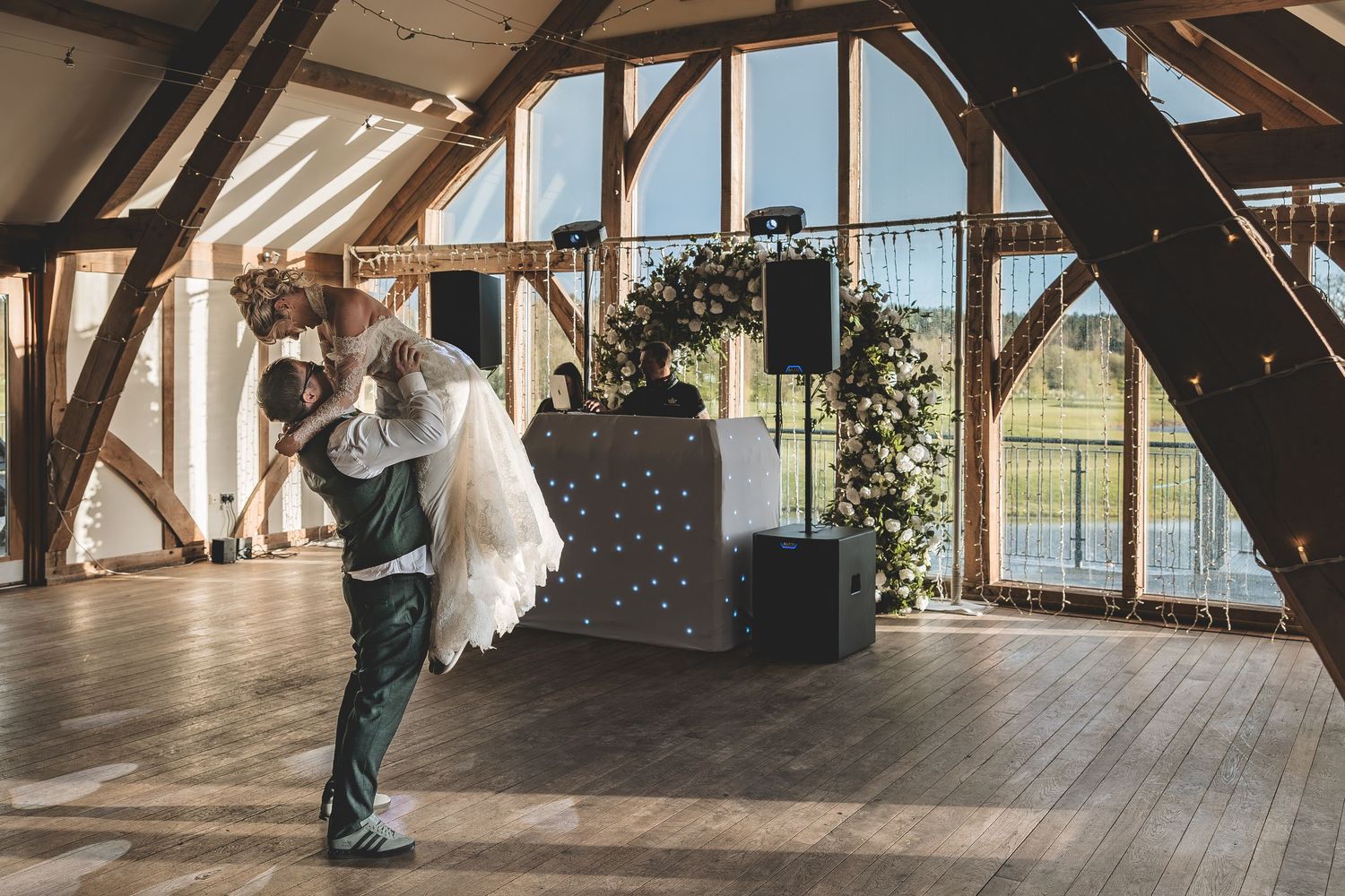 First dance natural documentary wedding moment on the dance floor.