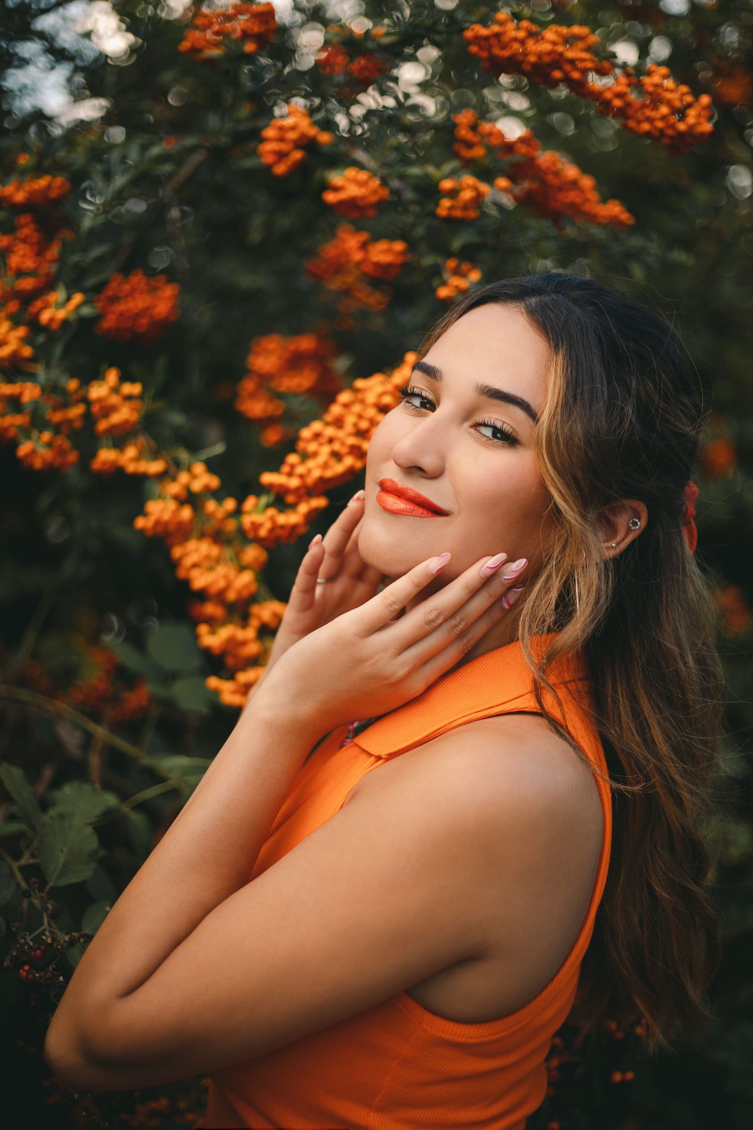 IL Photography Portraitfotografie Carlina orange berries