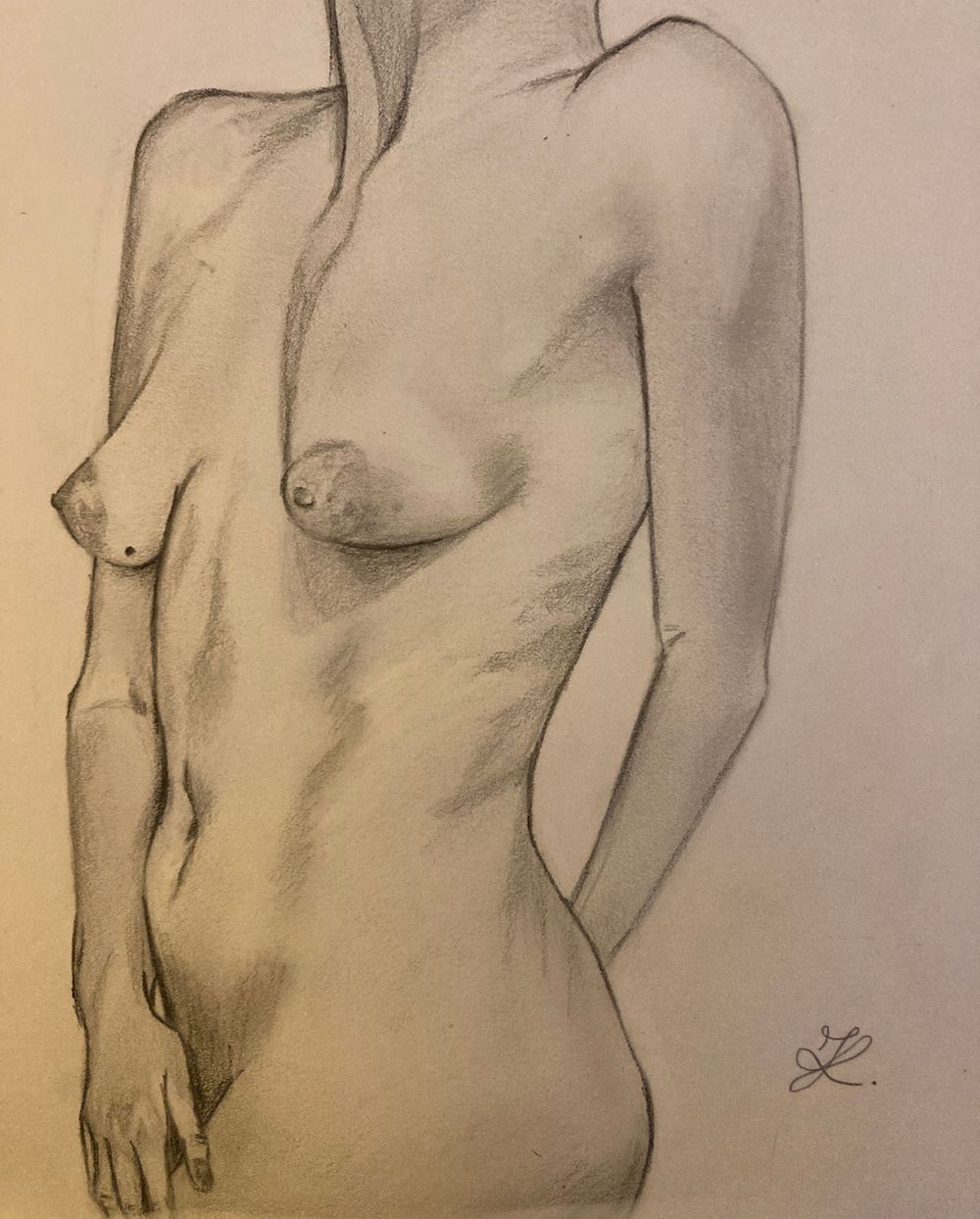 Pencil sketch, Fine Arts, by Izya Lebtahi.