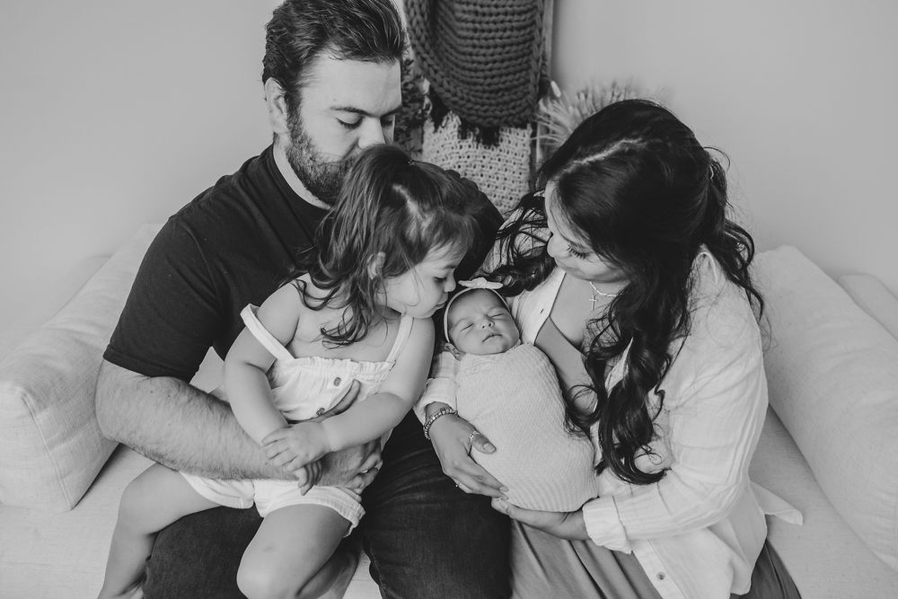 baby, newborn, lifestyle, studio, Michigan, family, sibling