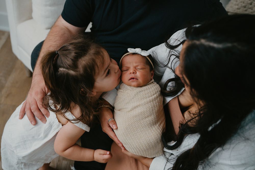 baby, newborn, lifestyle, studio, Michigan, sibling