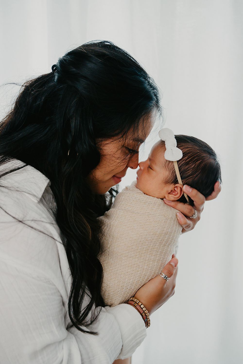 baby, newborn, lifestyle, studio, Michigan, mom with baby
