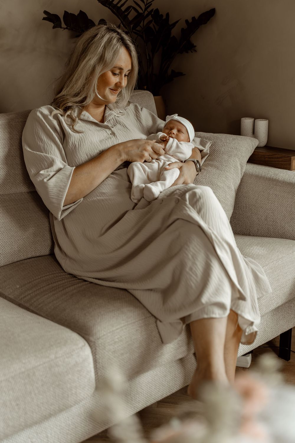 moeder newborn shoot