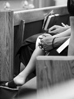 Holding hands for comfort