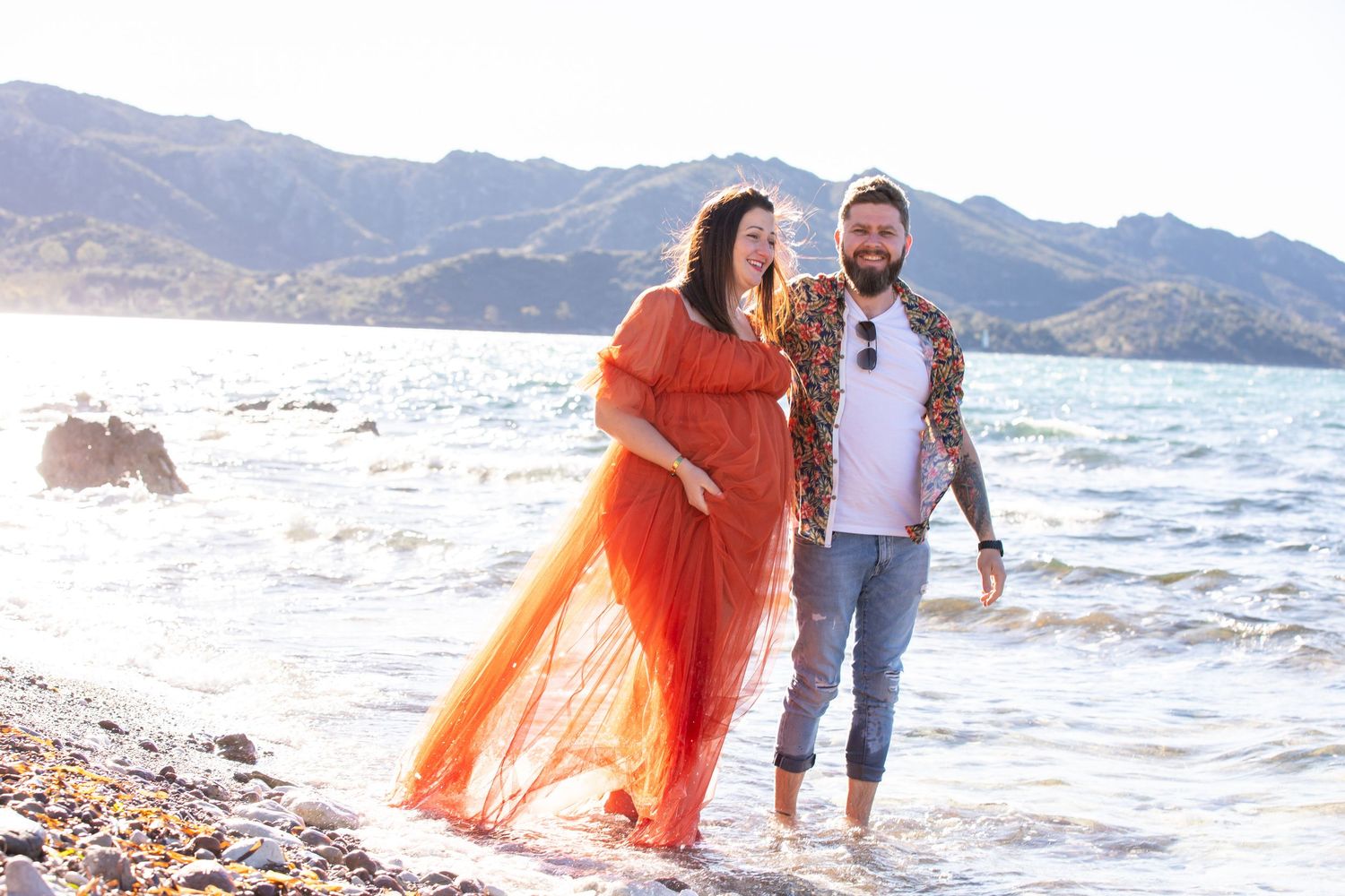 séance photo extérieur grossesse couple plage photographe Corse Venzolasca Bastia Folelli Moriani Ile Rousse Aleria Saint Florent Cap Aleria