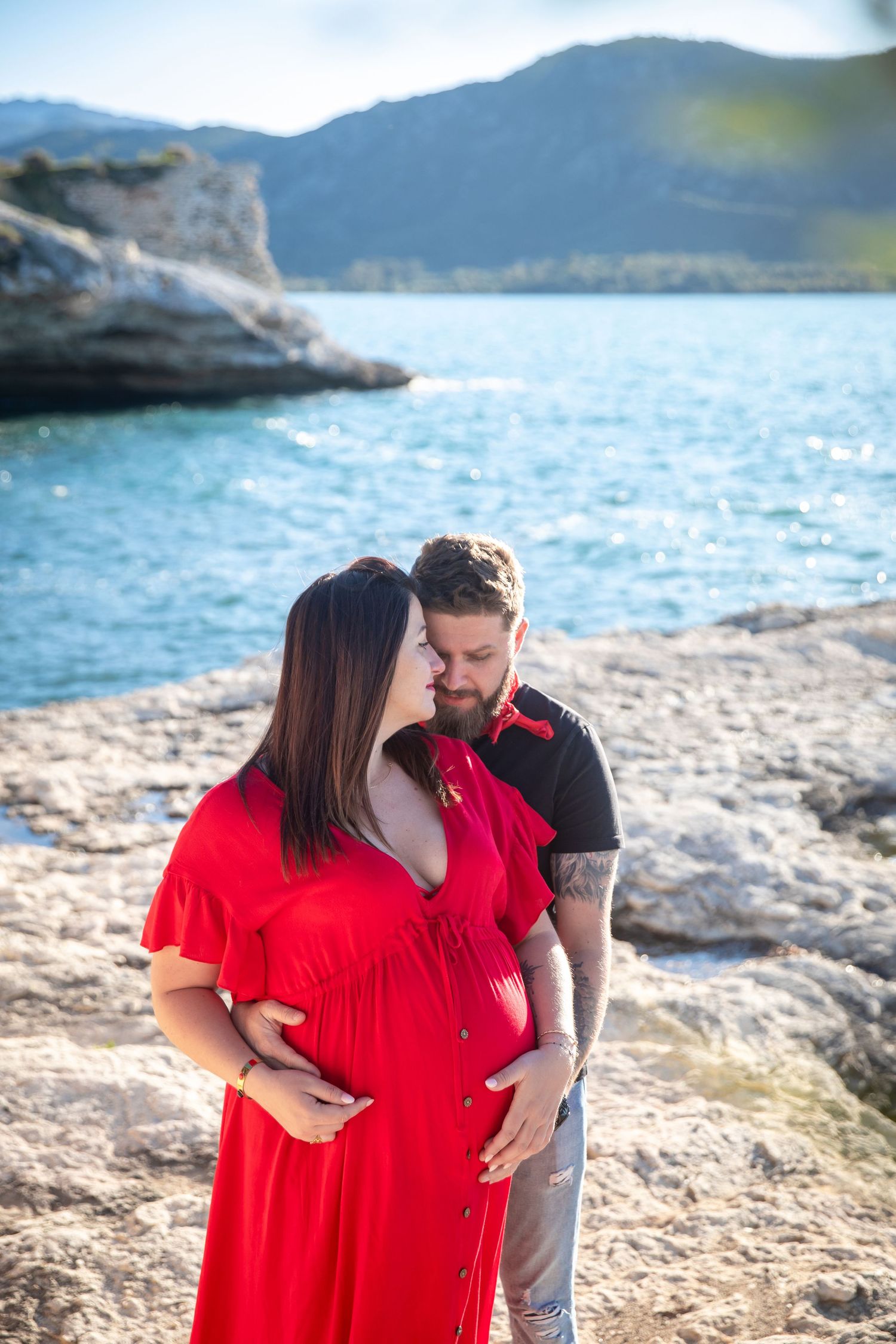 séance photo extérieur grossesse couple plage photographe Corse Venzolasca Bastia Folelli Moriani Ile Rousse Aleria Saint Florent Cap Aleria