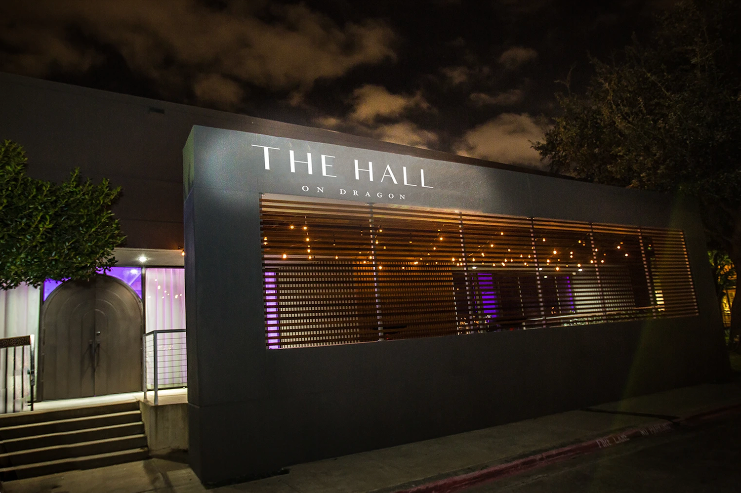 Exterior shot of the Hall on Dragon, a Dallas wedding venue
