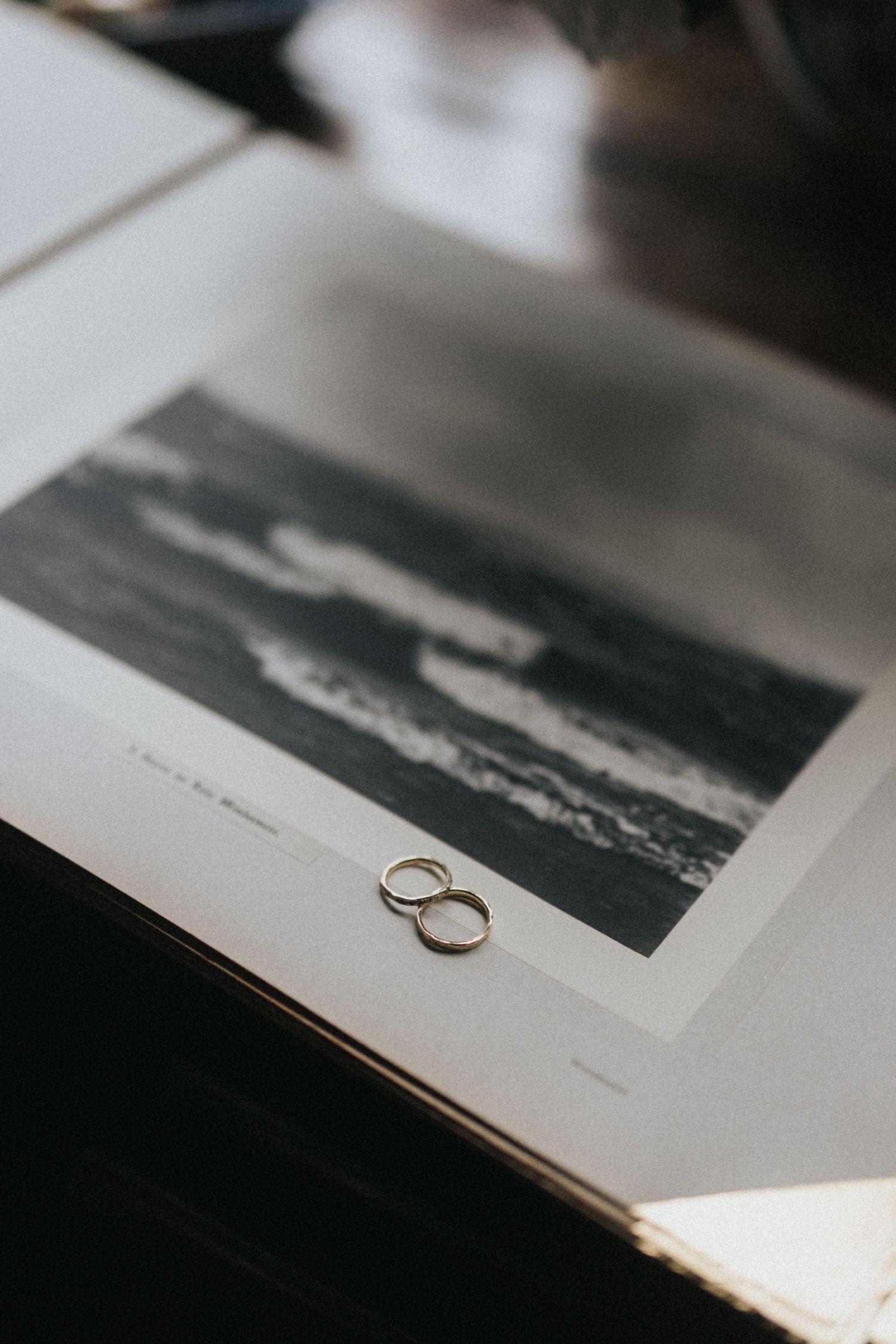 Two hands clasp together romantically against a backdrop of olive tree branches in soft natural lighting.