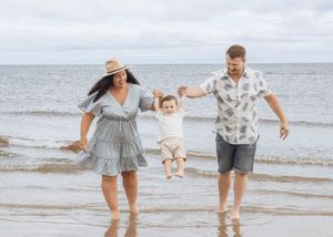 fun family portraits candid moments lifestyle portraits Shediac Parlee Beach Cap Pele Grand Barachois New Brunswick photographer playful