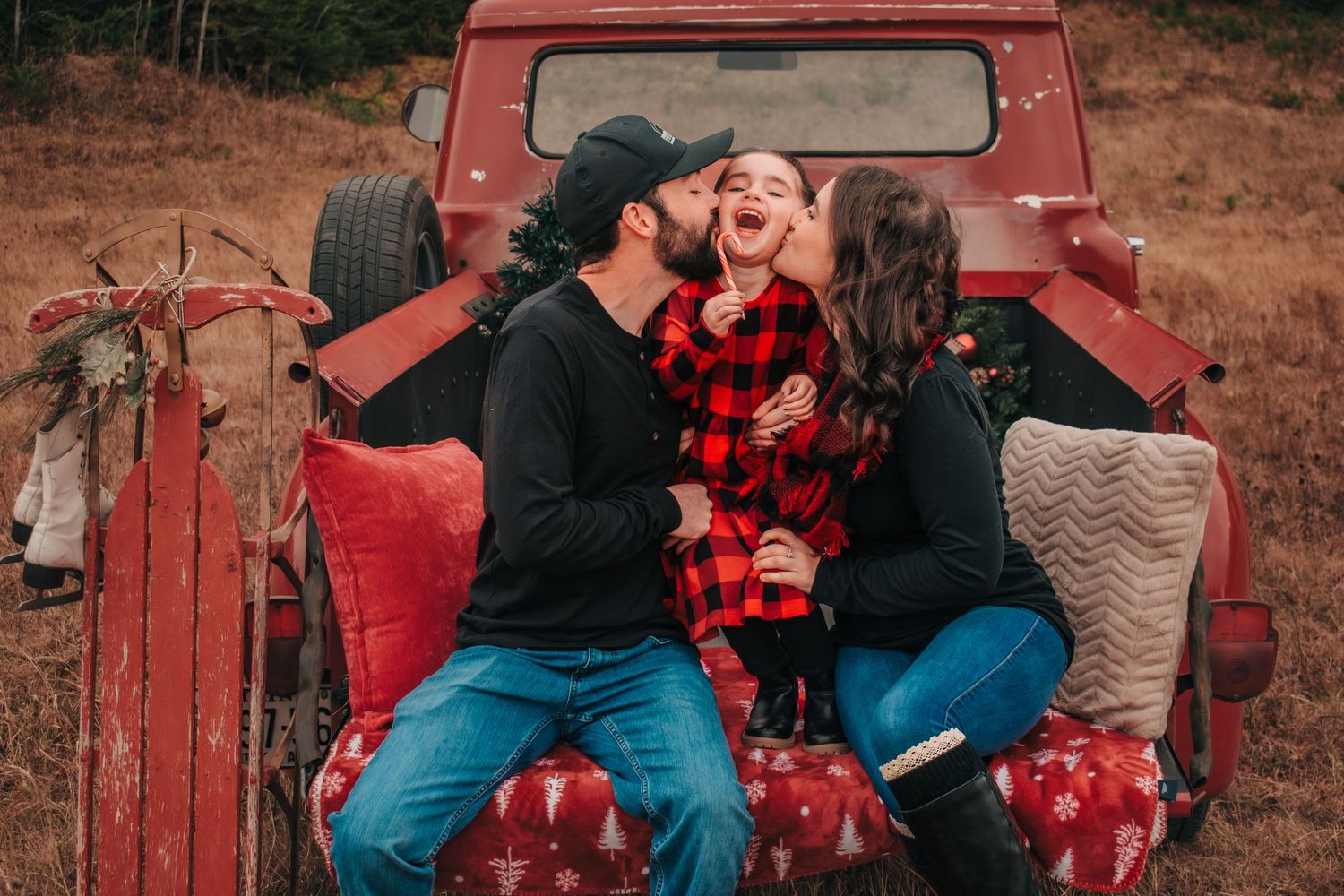 Christmas Truck Minis, Photography By Beck, Mini sessions, East Millinocket, Maine, Maine Photographer, Maine Photoshoot, Family