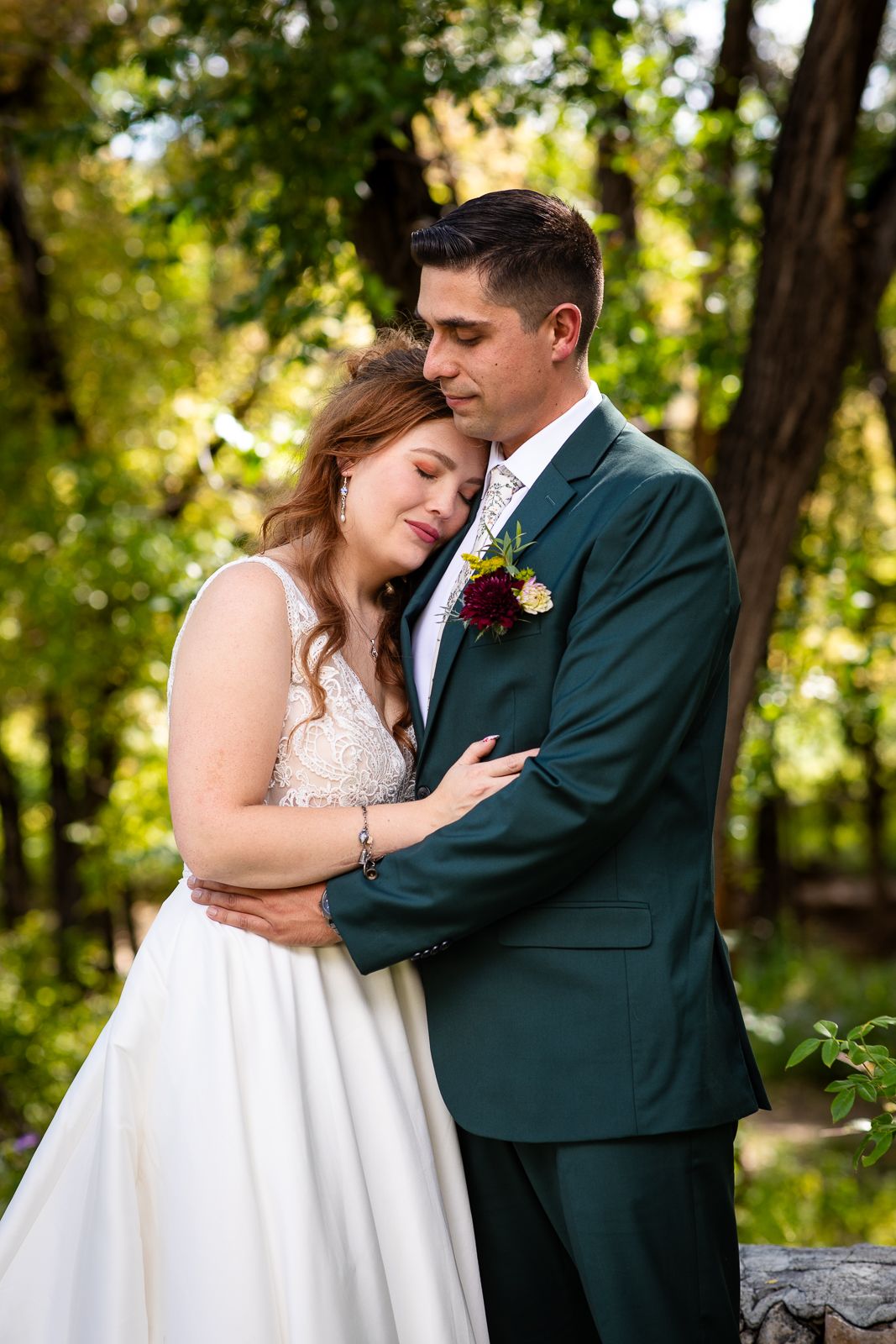 Beautiful outdoor wedding photography; couple in sunset landscape; Clarissa Anello