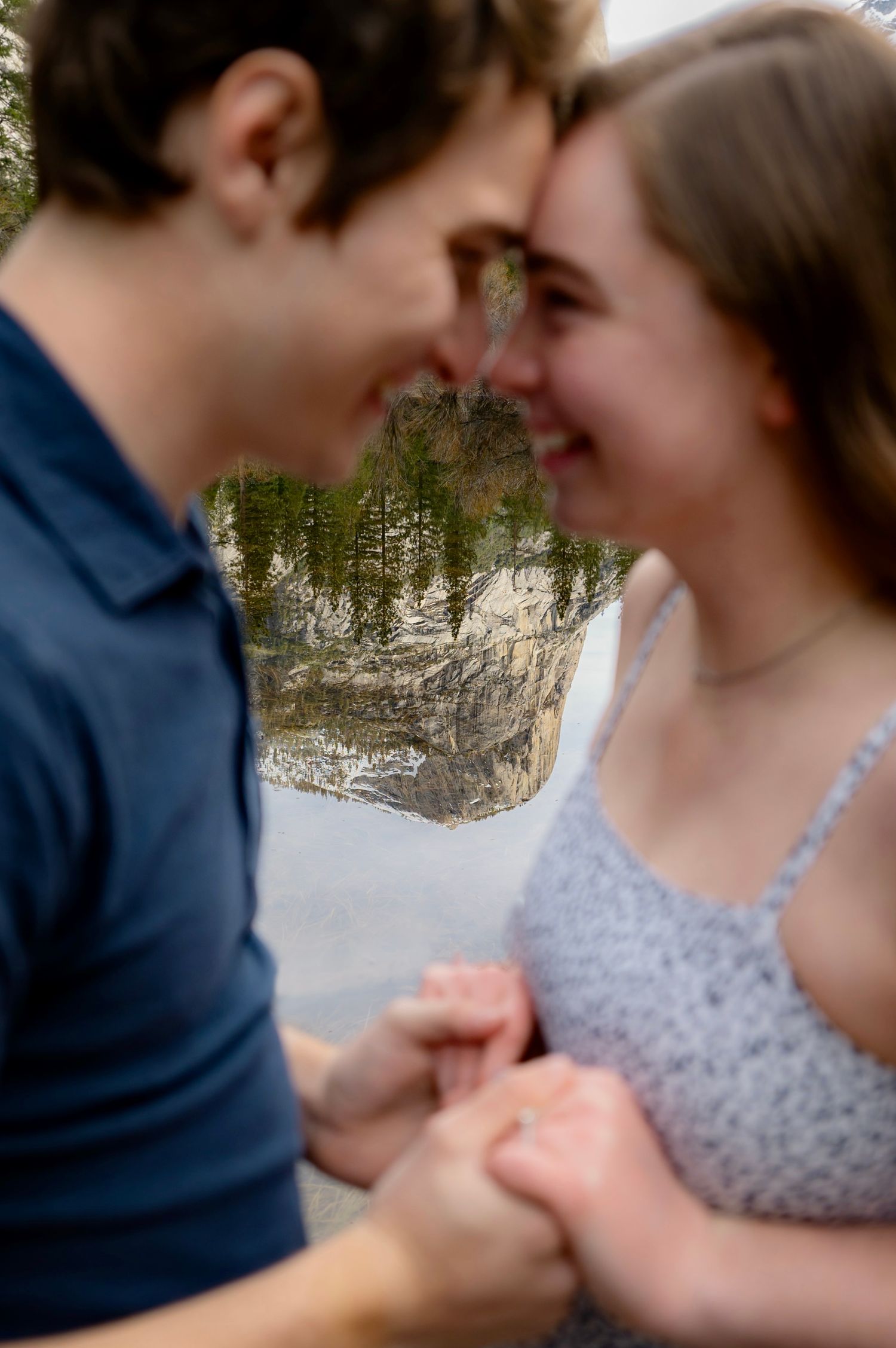 A couple at Mirror Lake, Yosemite