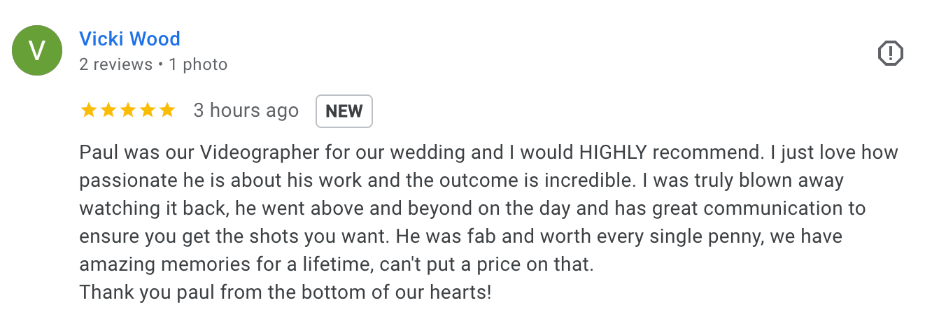 Nottingham Wedding Videographer photographer